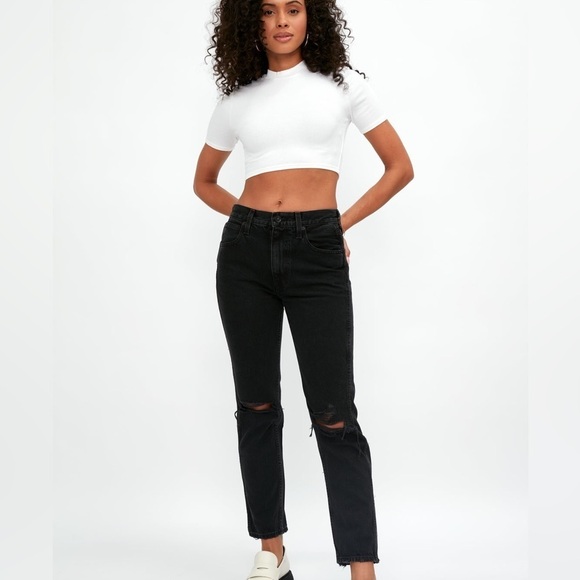 SLVRLAKE Virginia Slim Destructed Jean in Shadow Ridge Size 30 - Picture 3 of 6